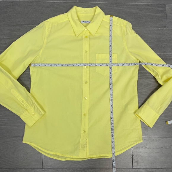 Equipment Brett Washed Cotton Poplin Blouse Shirt in Citron Yellow Q436-E195 M - Picture 10 of 10